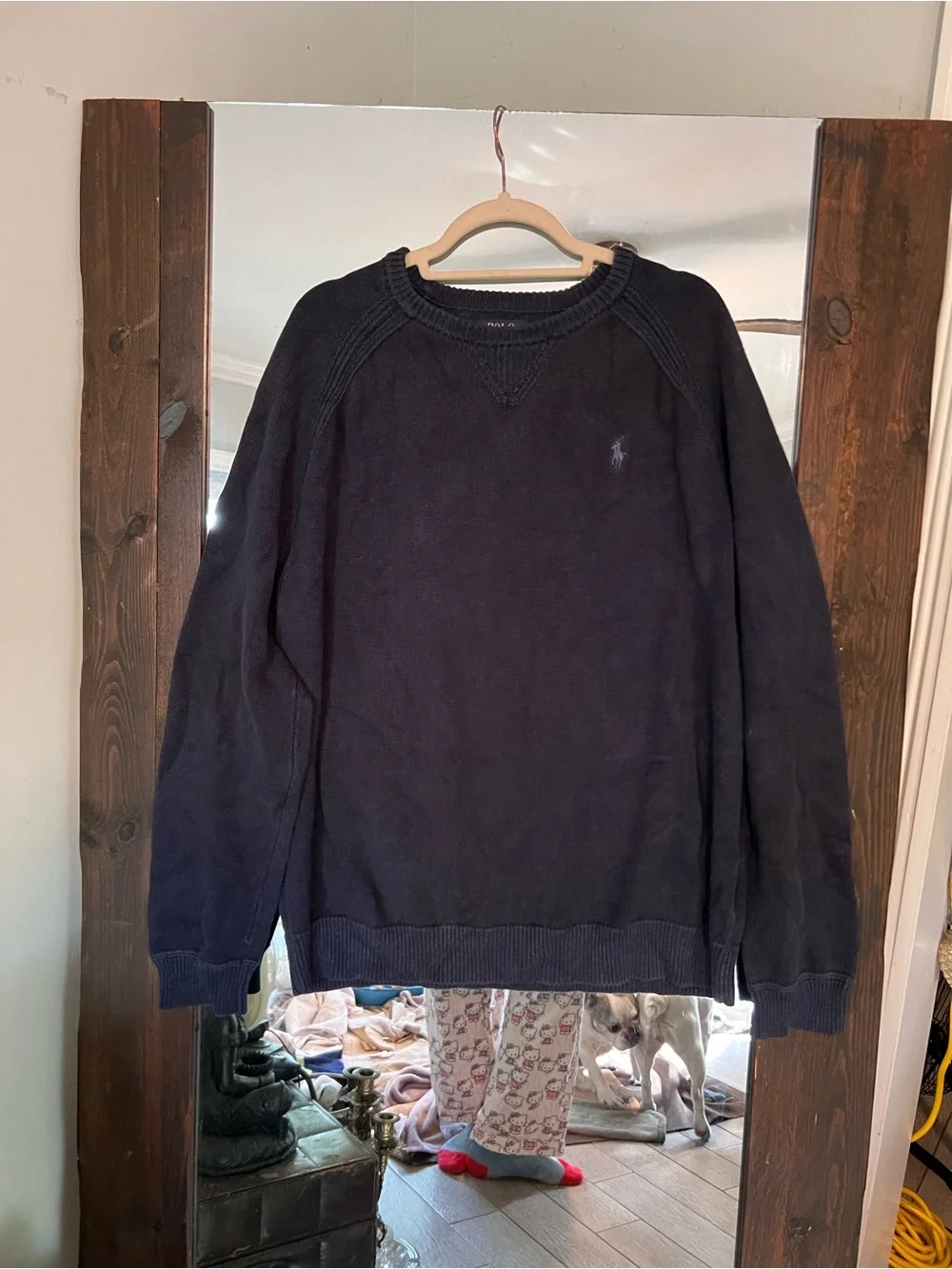 Polo by Ralph Lauren VTG Navy Crewneck Sweater, NO FLAWS